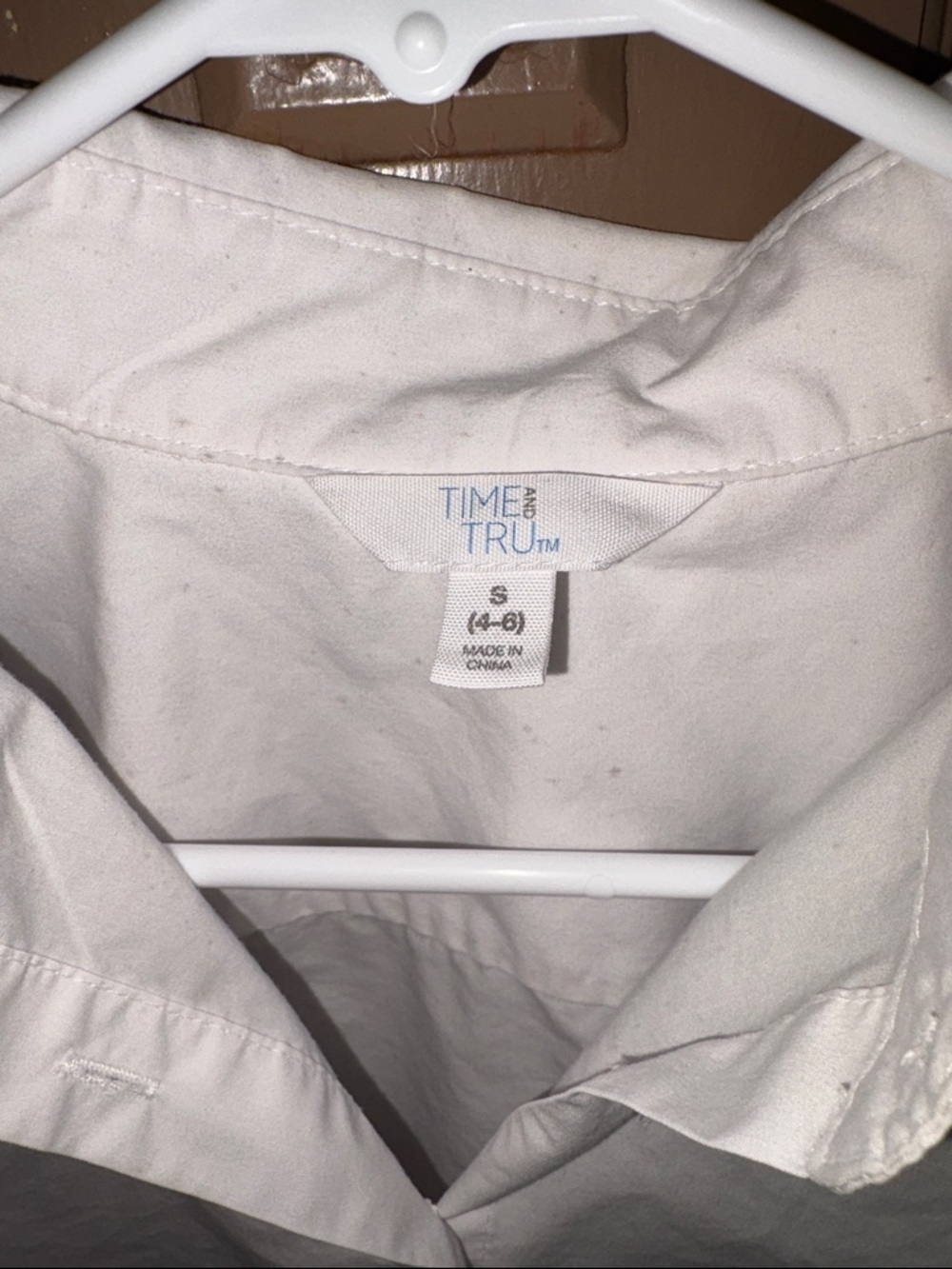 Time and Tru White Button-Down Shirt - Picture 3 of 3